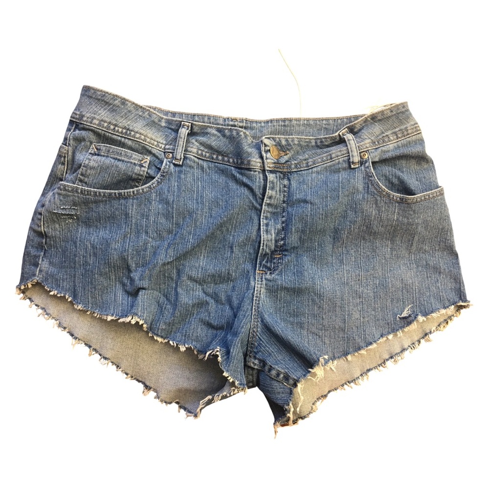 Riders by Lee Blue Jean Shorts with Distressed Hem